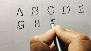 Download lagu How to write 3d shadow letters | Capital letters A-Z in 3d Shadow lettering mp3
