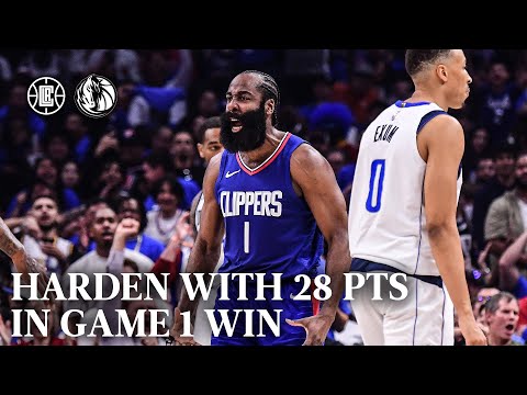 James Harden 28 PTS in Game 1 Win vs. Mavericks Highlights | LA Clippers