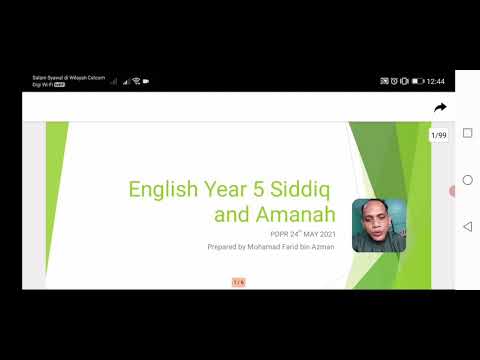 YEAR 5 SIDDIQ & AMANAH ENGLISH LESSON