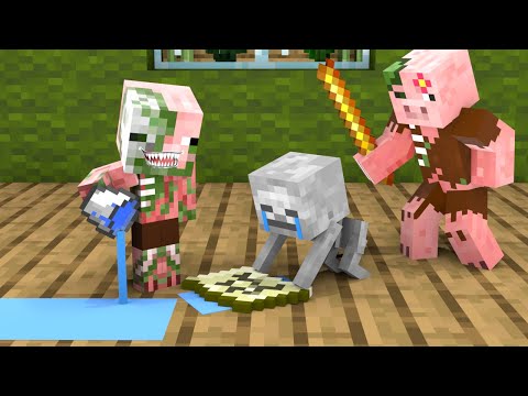 Baby Skeleton cried a lot - Super Sad Story - Minecraft Animation