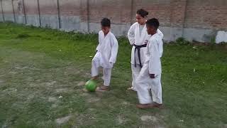 preview picture of video 'Football  in karate gi'