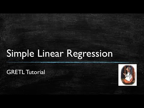 Gretl Tutorial 1: Simple Linear Regression