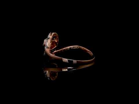 Bypass Wrap Designer Diamond Ring in 18K/14K Rose Gold (Model: FLR-1377)