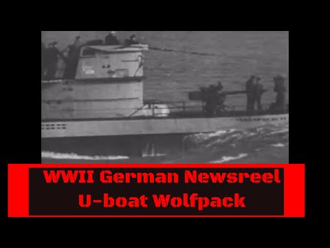 WWII GERMAN U-BOATS ATTACK ALLIED SHIPPING  BATTLE OF THE ATLANTIC  U-552 (SILENT NEWSREEL) 10824b