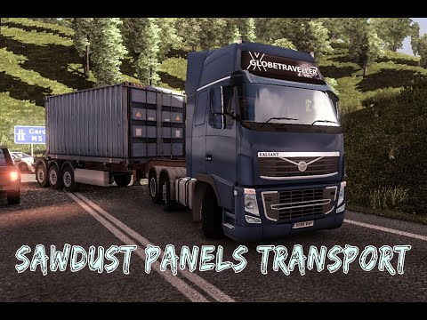 euro truck simulator 2 transport sawdust panels | ets 2 gameplay | transport Birmingham to London