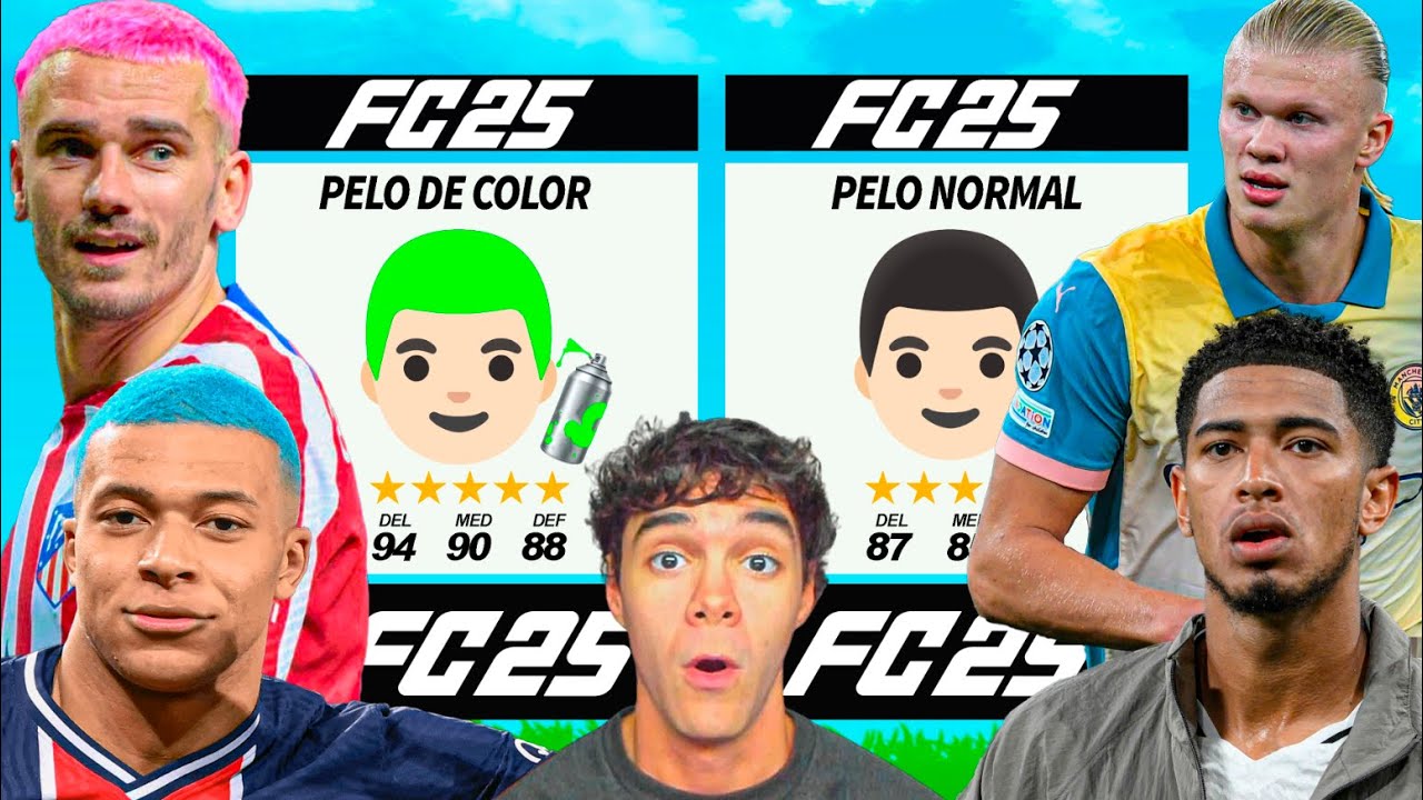 JUGADORES QUE SE HAN TEÑIDO EL PELO vs JUGADORES QUE NO en FIFA