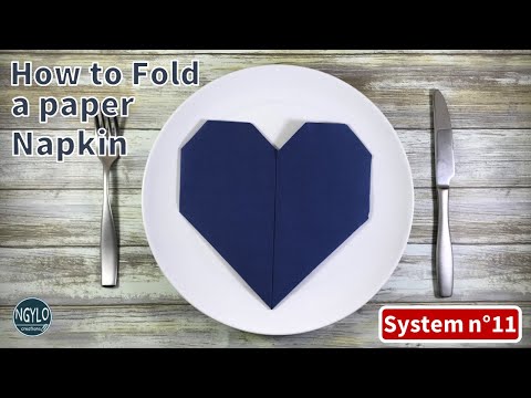 How to fold a Napkin into a heart - Valentine's Day | Napkin folding