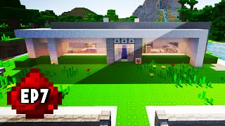 Let's Build: MODERN REDSTONE HOUSE EP 7 - Exterior Design, Shooting Range