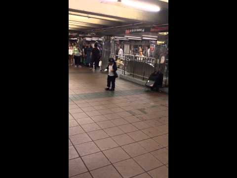 Little MJ at NY Subway
