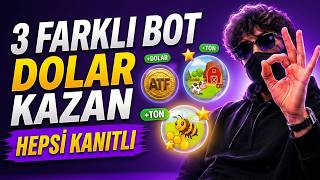 AKTİF ÖDEME ALDIĞIM 3 TELEGRAM BOTU | İNTERNETTEN PARA KAZAN 2026 | YATIRIMSIZ P