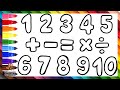 Dibuja Y Colorea Los Números Y Símbolos Matemáticos 1️⃣ 1️⃣0️⃣ 🟰 ️ Dibujos Para 