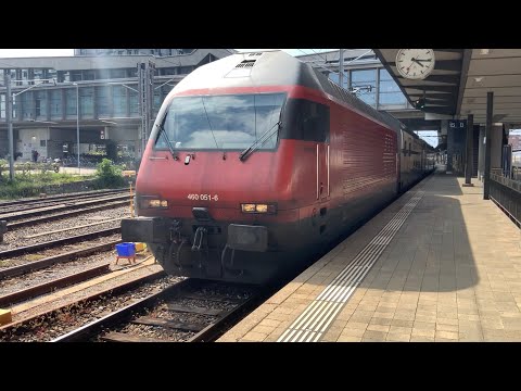Ausfahrt des IR27 in Basel SBB auf Gleis 15