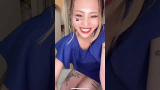 最後に白、いやピンク？ #パンチラ