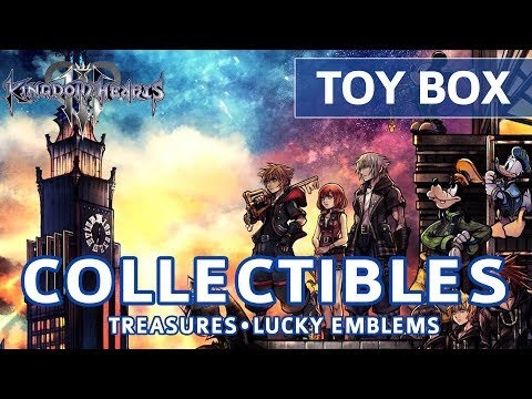 Kingdom Hearts 3 - Toy Box All Collectible Locations (Lucky Emblems & Treasures)