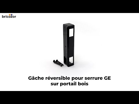 Gâche réversible pour serrure GE sur portail bois TIRARD