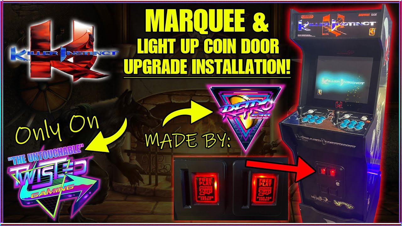 Killer Instinct Arcade1up  Marquee and Coin Doors Mod!