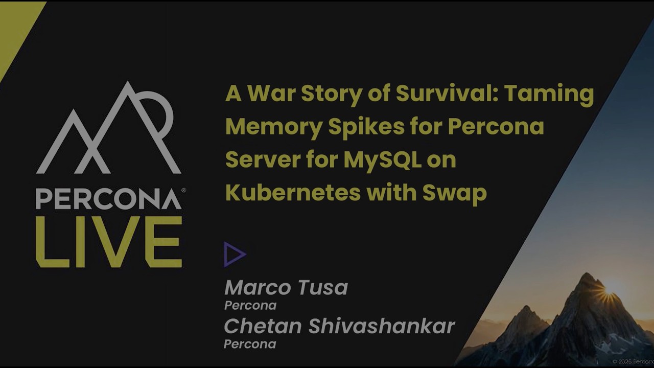 A War Story of Survival: Taming Memory Spikes for Percona Server for MySQL on Kubernetes with Swap