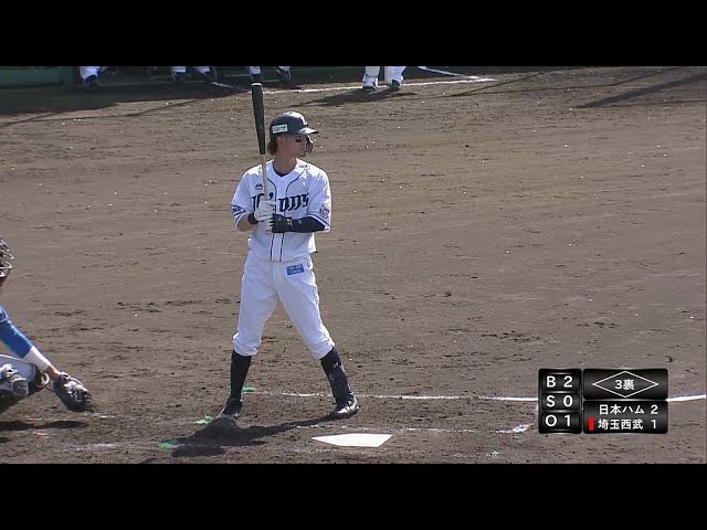 【ファーム】一軍復帰へ連日の猛アピール!! ライオンズ・若林楽人 今季公式戦初HRは同点弾!! 2022年4月6日 埼玉西武ライオンズ 対 北海道日本ハムファイターズ