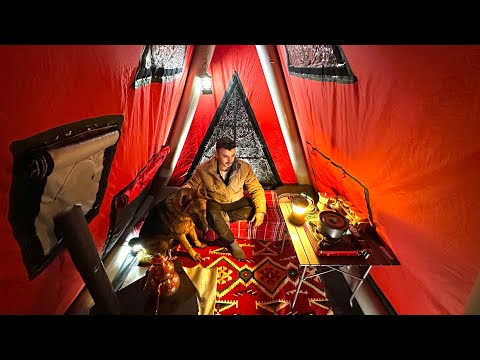 CAMPAMENTO DE TIENDA CALIENTE CON MI PERRO - NUESTRO ÚLTIMO CAMPAMENTO CON DORUK 😥😥