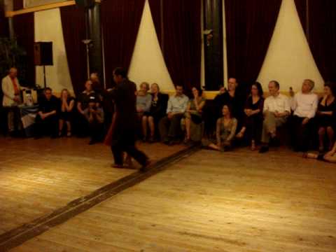  Roberto Leiva  and  Maricel Gomez  are  dancing  to  a  tango