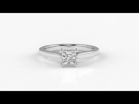 SR1004 Princess Cut Solitaire Diamond Engagement Ring