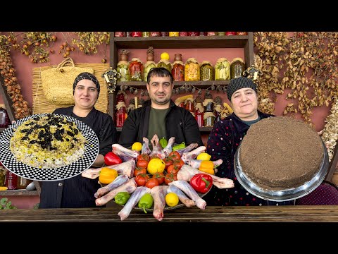 GRANDMA COOKING AN EXTRAORDINARY DISH WITH ONION! FLUFFY CAKE RECIPE | RURAL VILLAGE LIFE