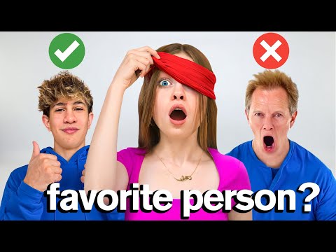GUESS MY FAVORITE PERSON BLINDFOLDED