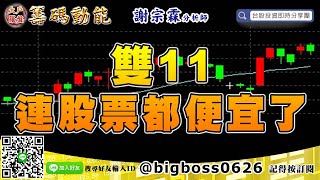 【大戶羅盤籌碼動能】 #謝宗霖1111，雙11  連股票都便宜了 (圖)