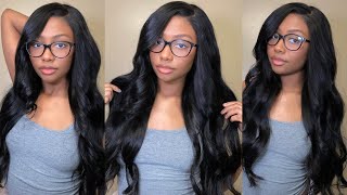 How To Get Classy And Sophisticated Curls! Glueless Side Part 5x5 Closure Wig Install | Asteria Hair