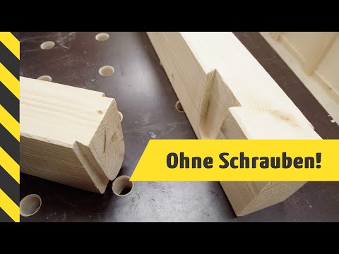 Balken einfach verbinden · Ohne Winkel · Ohne Schrauben 👍