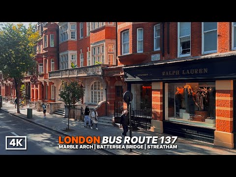 LONDON Double-decker BUS RIDE | Central London to Southwest by Bus 🚍 | Autumn POV Ride on Route 137