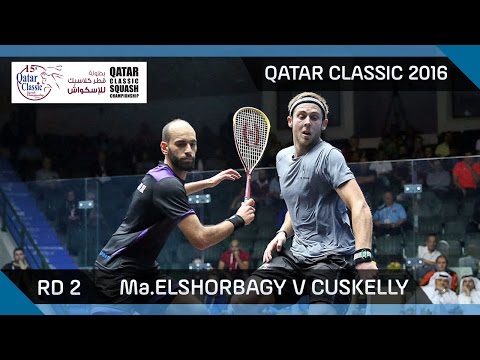 Squash: Mar. ElShorbagy v Cuskelly - Qatar Classic 2016 Rd 2 Highlights