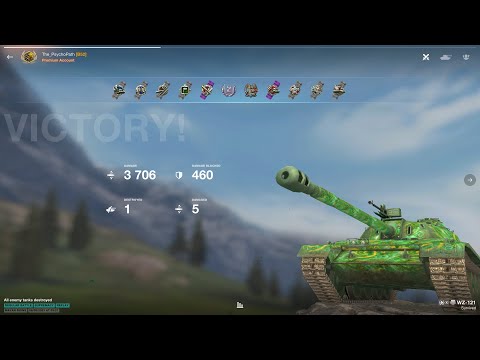 "Unleashing the WZ-121 Beast: 3706 Damage Epic Battle in World of Tanks Blitz!"