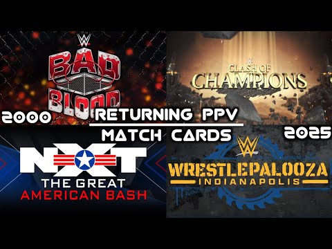 Every WWE Returning PPV Main Events Match Card Compilation (2000 - 2025)
