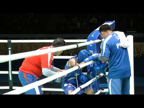 Light Fly (46-49kg) - Semifinal - Murodjon AKHMADALIEV (UZB) - Jade BORNEA (PHI)