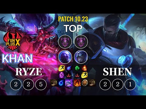 FPX Khan Ryze vs Shen Top - KR Patch 10.23
