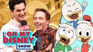 The Cast of DuckTales Answers Questions in Scrooge McDuck&#39;s Money Bin | Oh My Disney