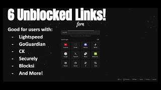6+ New Premium UnIocked Links For Gaming, Movies, and More on School Chromebook!