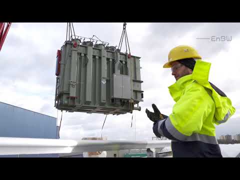 EnBW #HoheSee Einbau Trafo in Offshore-Umspannstation