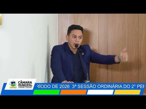3ª SESSÃO ORDINÁRIA DO 2° PERÍODO DE 2026