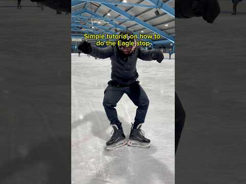 Eagle stop tutorial ‼️ #iceskating #skating #skate #hockey #figureskating #iceskate #tutorial