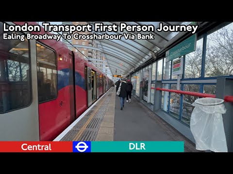 London Underground Central Line & DLR Journey: Ealing Broadway To Crossharbour DLR Via Bank 🇬🇧