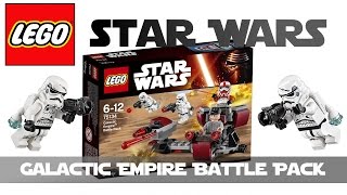 YouTube thumbnail: LEGO Star Wars Galactic Empire Battle Pack 75134 Unboxing and Building Battlefront