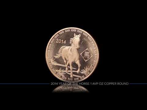 2014 Year of the Horse 1 AVP OZ Copper Round