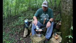Bushcraft Breakfast on a Early Alabama Morning Sausage Jalapeno's and Bannock Alabama Woodsman