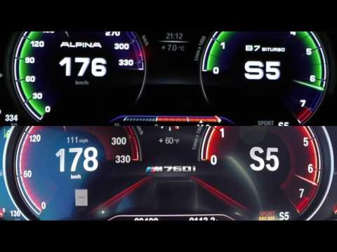 BMW M760LI VS ALPINA B7 BITURBO ACCELERATION 0 200