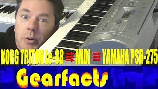 Video thumbnail for Yamaha PSR-275 terrorized by Korg Triton LE88 by Gearfacts