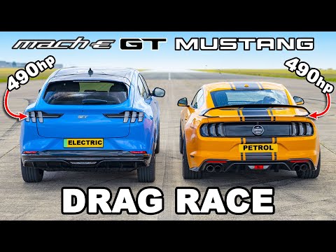 Ford Mustang v Mach-E GT: DRAG RACE