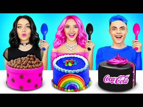Eating Food Only of the Same Colors Challenge | One Colored Food Battle for 24 HRS by RATATA BOOM