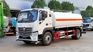 video of Foton Auman 4X2 watering truck 10, 000L water barrow sprinkler